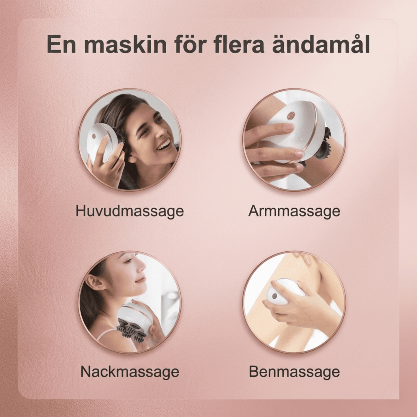 CrownPulse – Elektrisk Hårbottenmassager med 8 Infraröda Röda Ljusdioder – Hårtillväxt, Stressavlastning