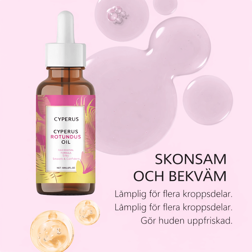 CyraSilk – Eftervårds- & Hårväxtreducerande Olja för Eftervård, Cyperus Rotundus Lugnande Återfuktning