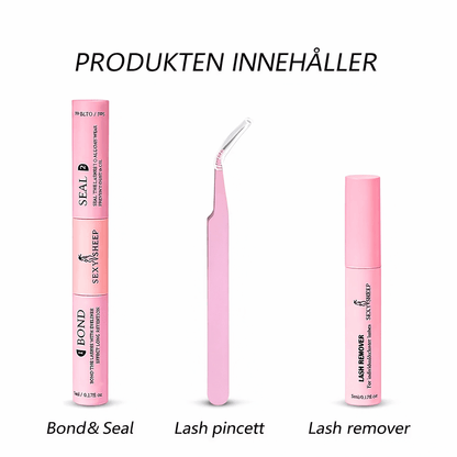 LashMuse – DIY Ögonfransförlängningskit med Individuella Kluster, Bond & Seal samt Borttagning