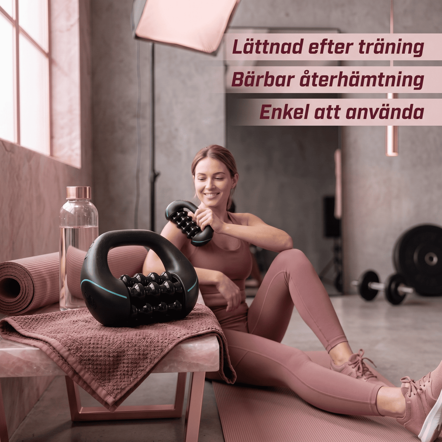 NodeRoll – Elektrisk Rullmassager med Perkussionsteknik, Uppladdningsbar Helkroppsmassage
