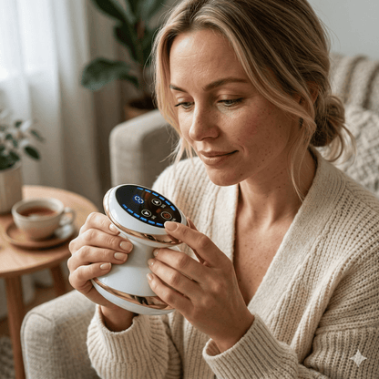 SculptWave – Elektrisk Guasha Koppningsmassageapparat med Värmefunktion, Vakuumsuction och Anti-Cellulitbehandling