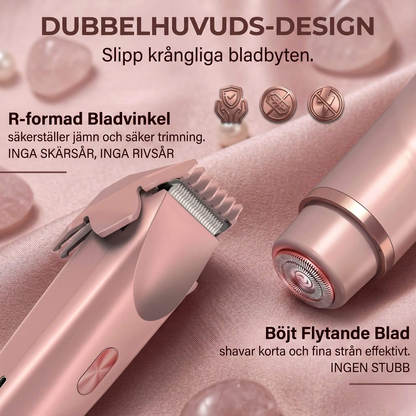 SilkEdge – Electric Razor for Women | 2-in-1 Waterproof