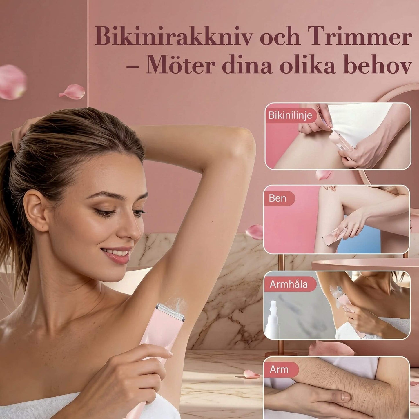 SilkEdge – Electric Razor for Women | 2-in-1 Waterproof