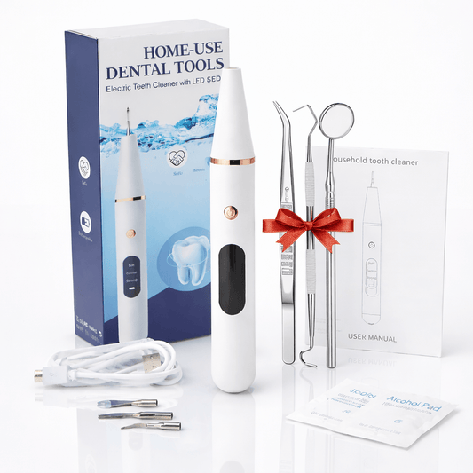 SmileClean – Ultrasonisk Tartar & Plackborttagare med LED-Ljus, 3 Rengöringslägen och Uppladdningsbar Design för Hemmabruk