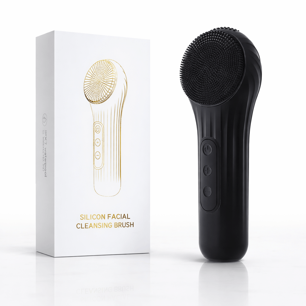 SonicGlow – Elektrisk Ansiktsrengjøringsbørste med Sonic-Vibrasjon og IPX7 Vanntett Design