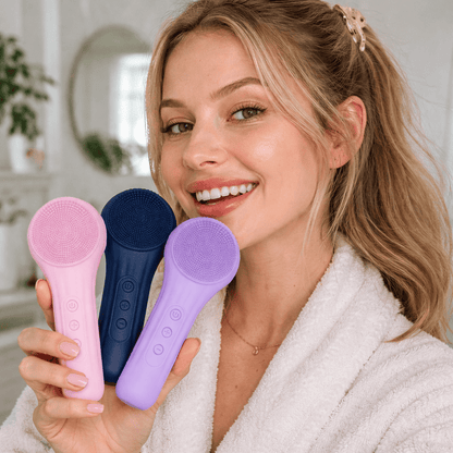 SonicGlow – Elektrisk Ansiktsrengjøringsbørste med Sonic-Vibrasjon og IPX7 Vanntett Design