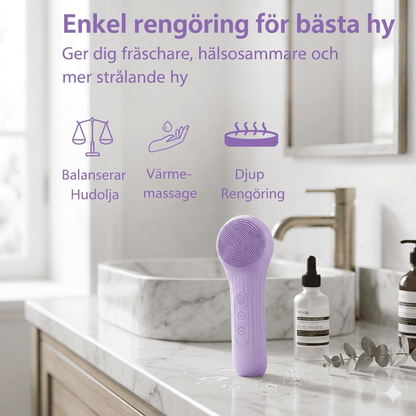 SonicGlow – Elektrisk Ansiktsrengjøringsbørste med Sonic-Vibrasjon og IPX7 Vanntett Design