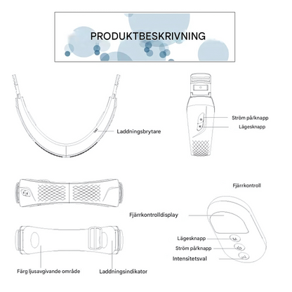 NuraLift - EMS ansiktsstimulator med LED-lys, varme og vibrasjon for oppstramming og hudforbedring