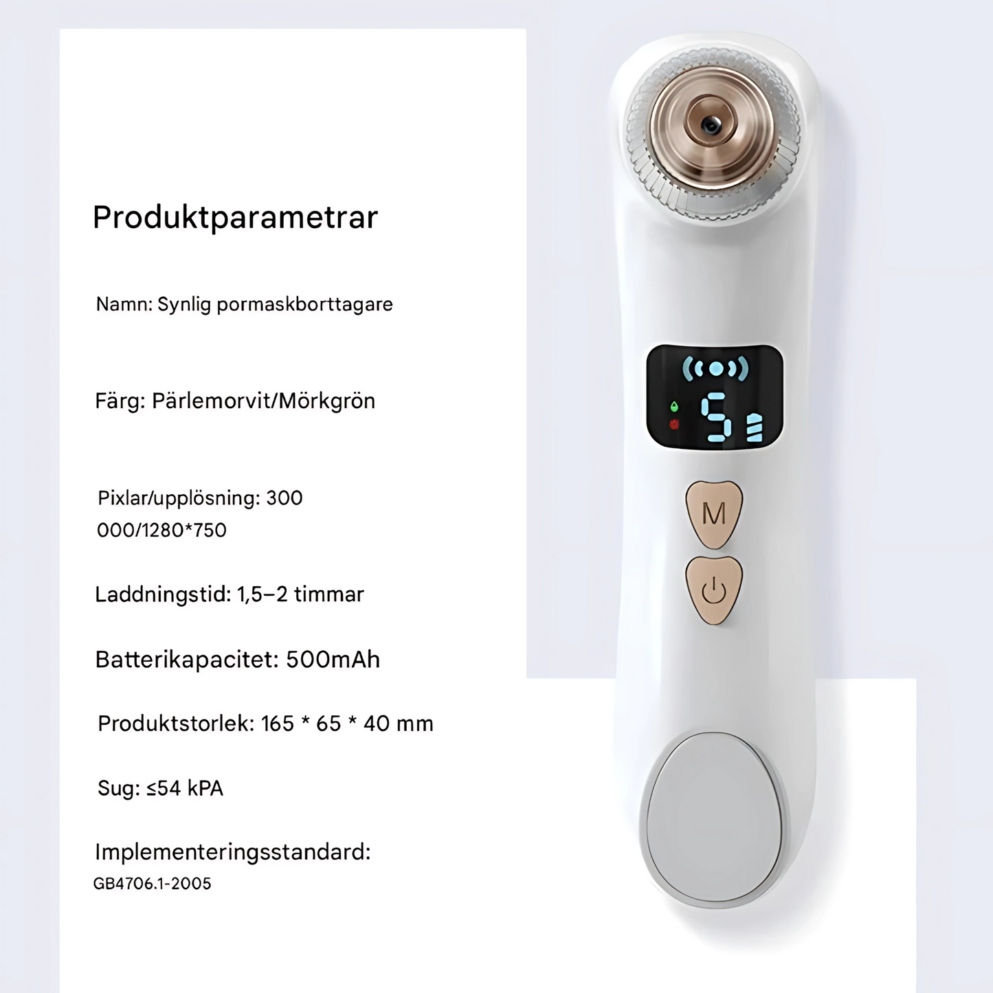 PuriView – Pormask- och Akneborttagare med Kamera, Värme & Vakuumsug | Skonsam Hudvård med Precision