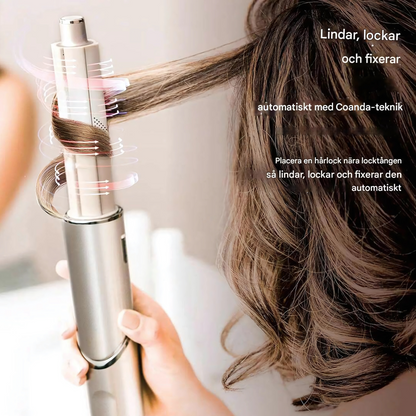 SharkFlex - 5-i-1 luftstyler og hårføner | Multifunksjonell varmebevisst styling med Auto-Wrap Curlers