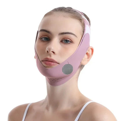VShapeLift – V-Line Ansiktsbandage för Haka & Käklinje, Justerbart Face Shaping Band i Andningsbart Ice Silk-material