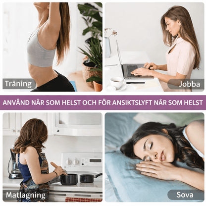 VShapeLift – V-Line Ansiktsbandage för Haka & Käklinje, Justerbart Face Shaping Band i Andningsbart Ice Silk-material