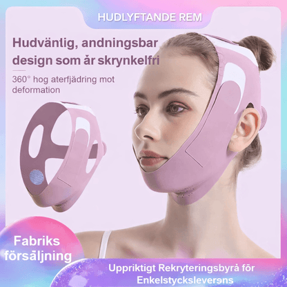 VShapeLift – V-Line Ansiktsbandage för Haka & Käklinje, Justerbart Face Shaping Band i Andningsbart Ice Silk-material