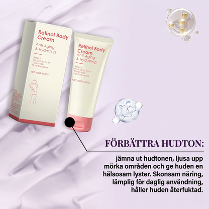 VelvetFirm – Åtstramande Kroppskräm med Retinol, Hyaluronsyra, Ceramider och Plant Squalane