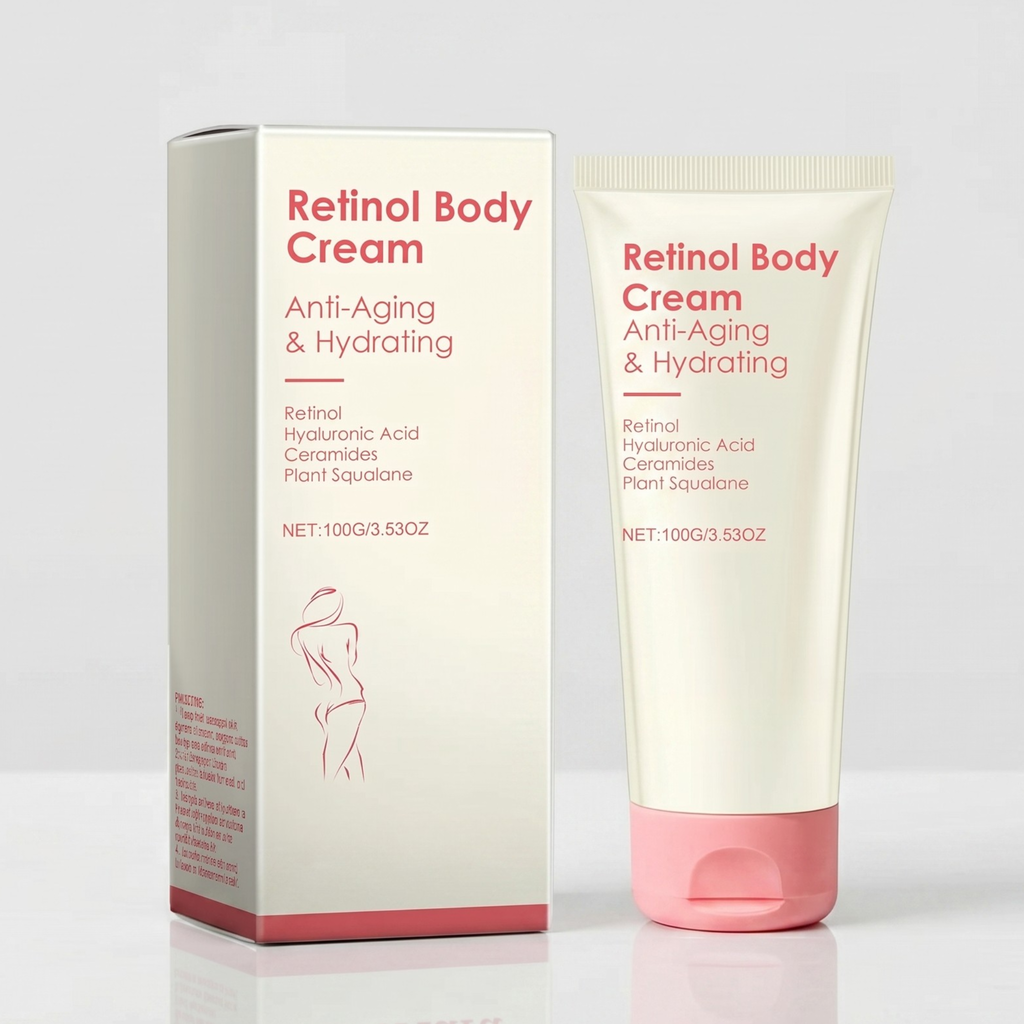 VelvetFirm – Åtstramande Kroppskräm med Retinol, Hyaluronsyra, Ceramider och Plant Squalane