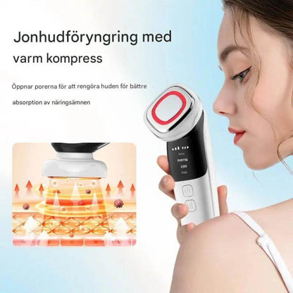 ClaraRay – LED-hudpleieapparat for ansiktsløftning og glød | Bærbar varmebehandling og vibrasjon
